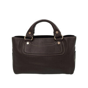 Celine Boogie Leather Shoulder Bag Handbag Black